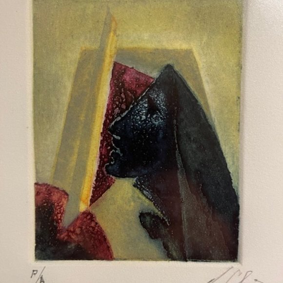 Signed Artist Proof Etching of a Woman by Mexican Artist Julio Chico - Picture 1 of 8